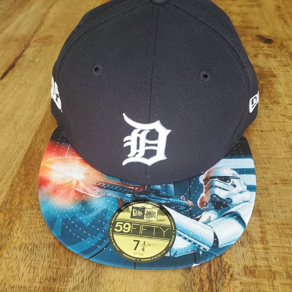 Rare Detroit Tigers MLB New Era 5950 Star Wars Fitted Hat Sz  DETROIT TIGERS X STAR WARS NEW ERA HAT 59FIFTY MLB